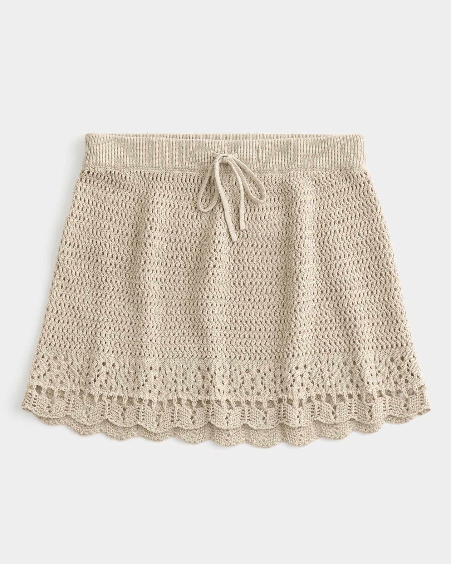 Low-Rise Textured Beach Pants