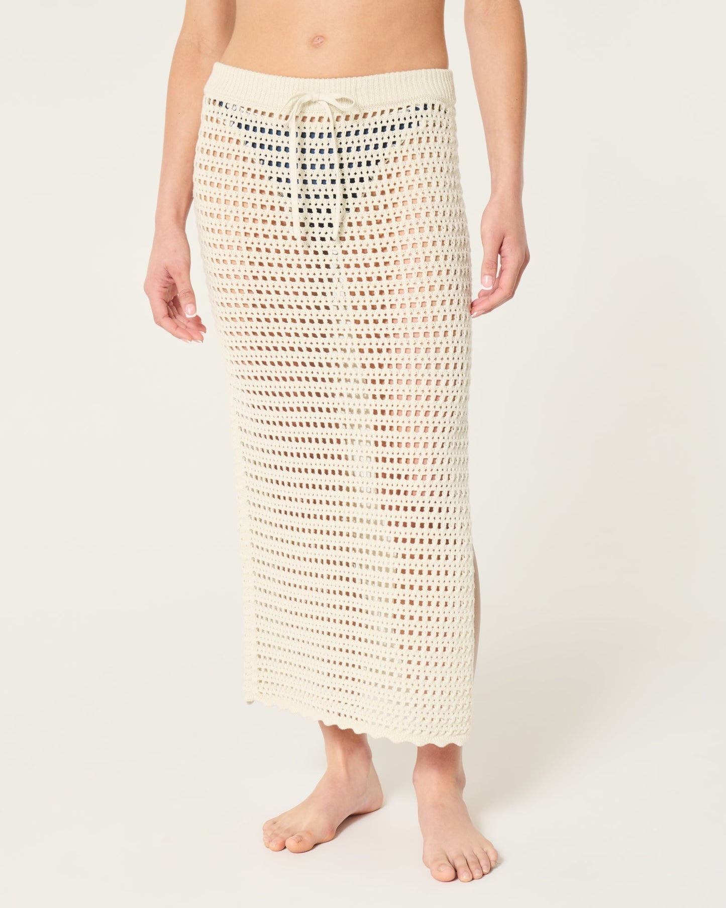 Women's Textured Openwork Maxi Skirt Cover-Up