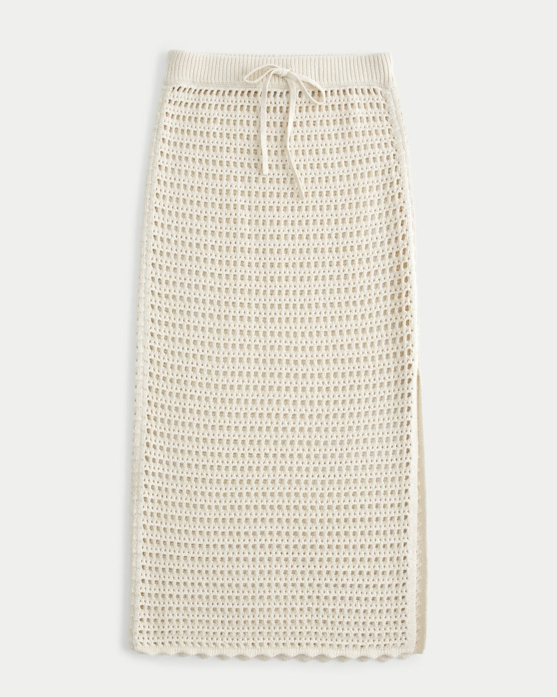 Women's Textured Openwork Maxi Skirt Cover-Up