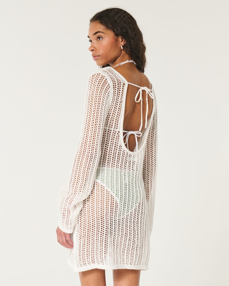 Lacy Textured Cover-Up Dress