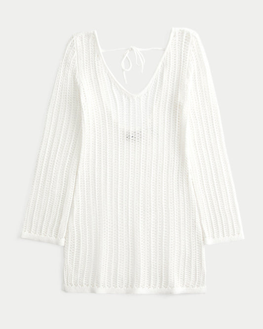 Lacy Textured Cover-Up Dress