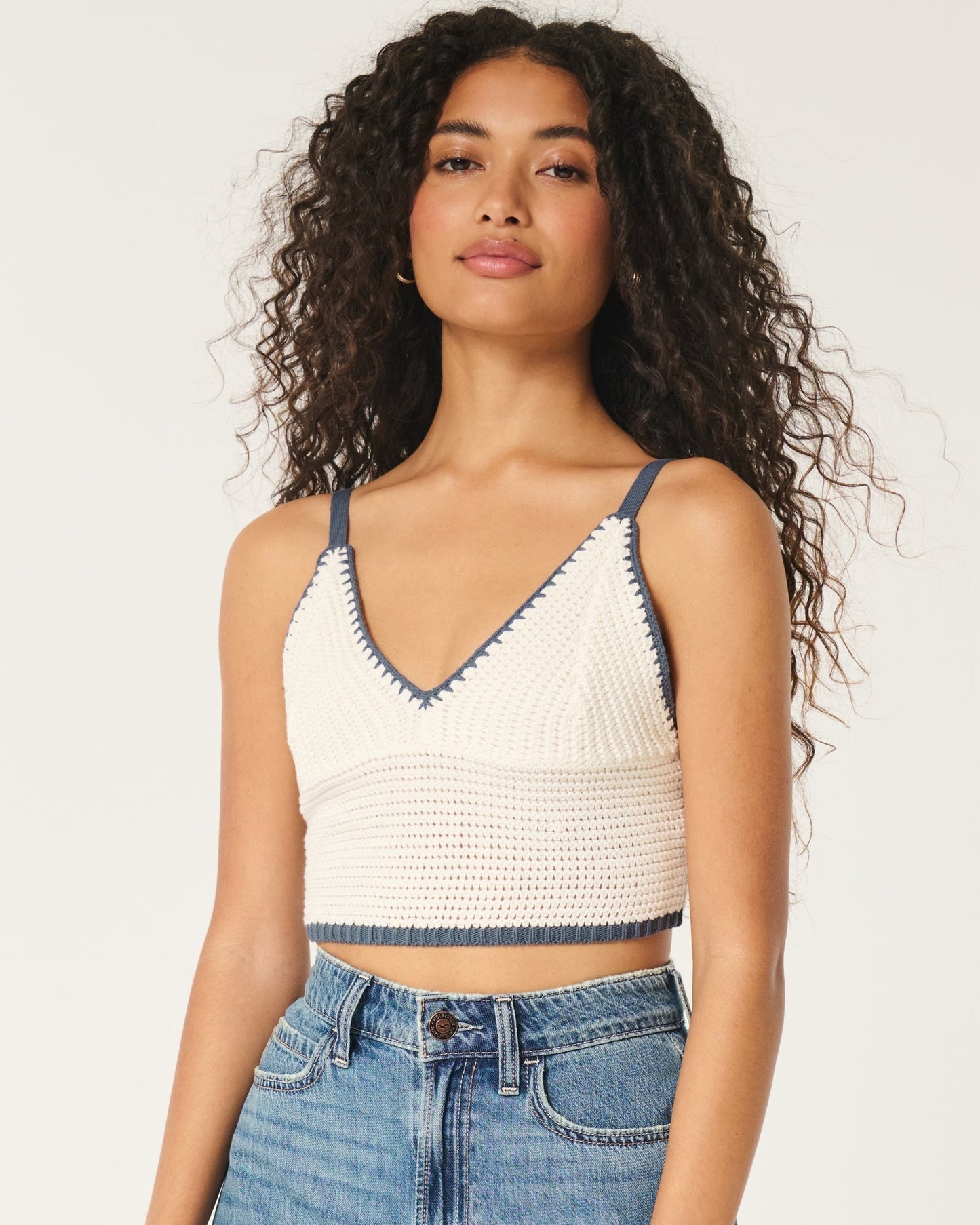 Cropped Cotton Tank Top