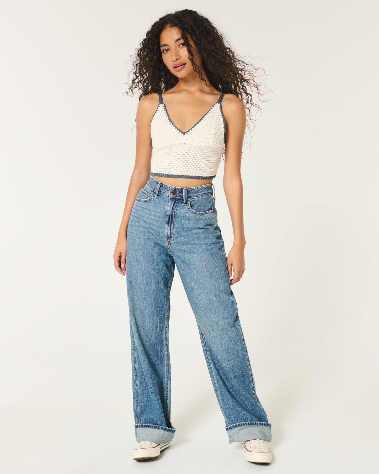 Cropped Cotton Tank Top