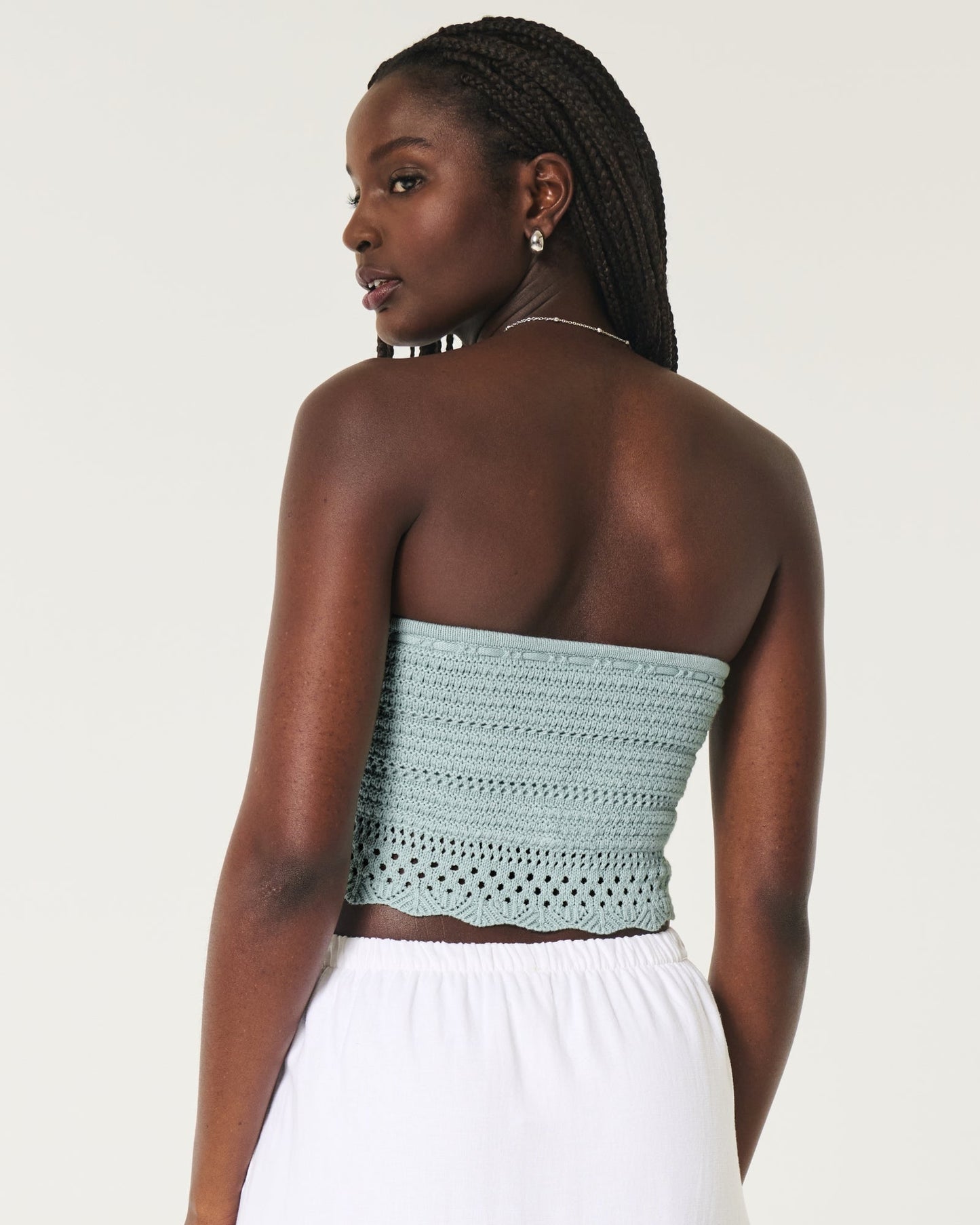 Textured Cotton Tube Top