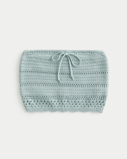 Textured Cotton Tube Top