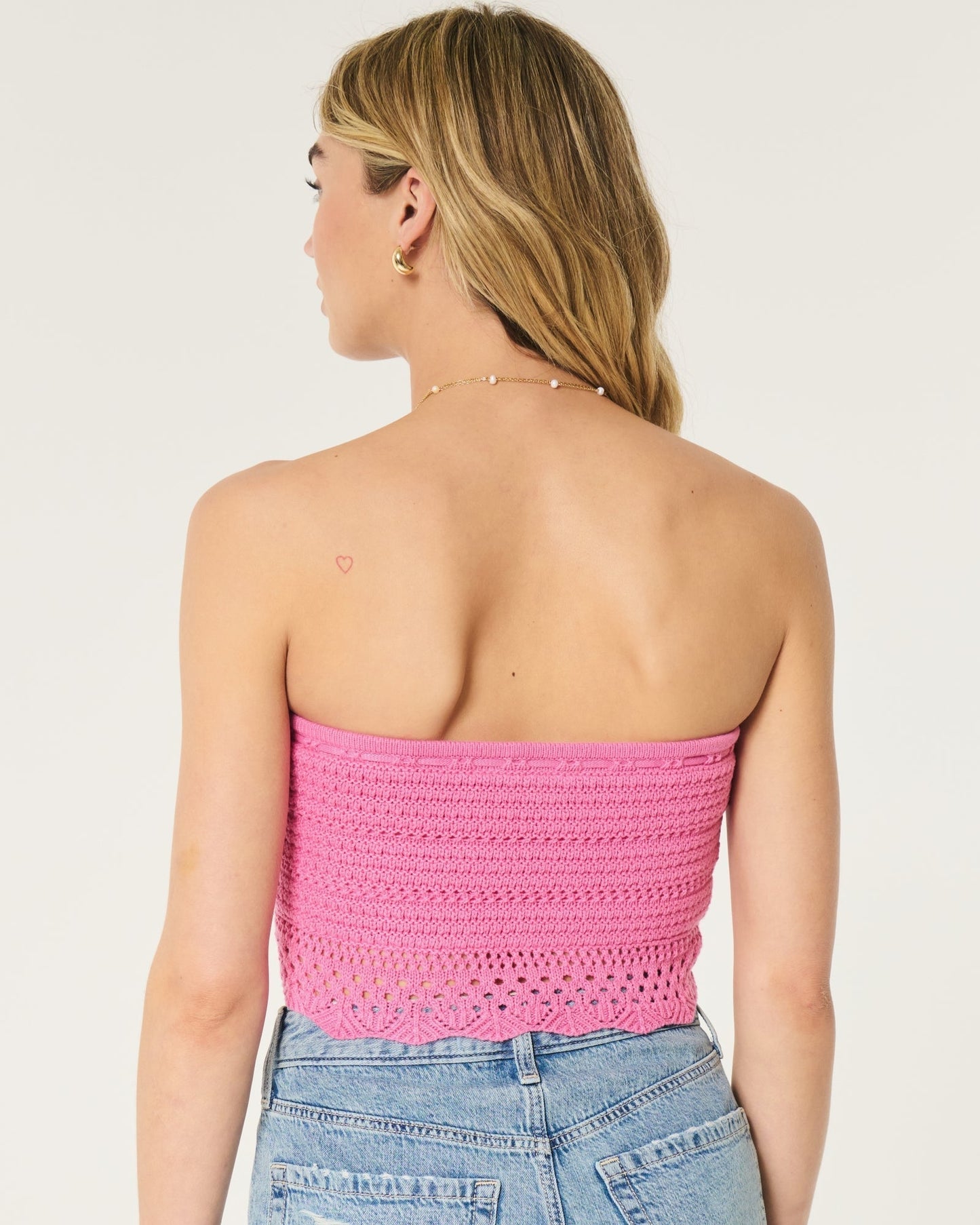 Textured Cotton Tube Top
