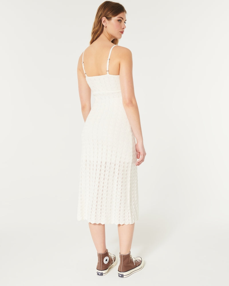 Textured Cotton Midi Dress