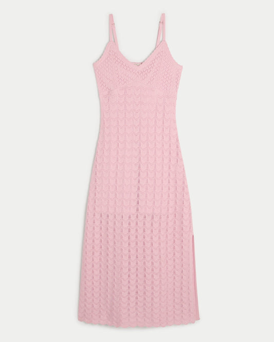Lace-Look Midi Dress