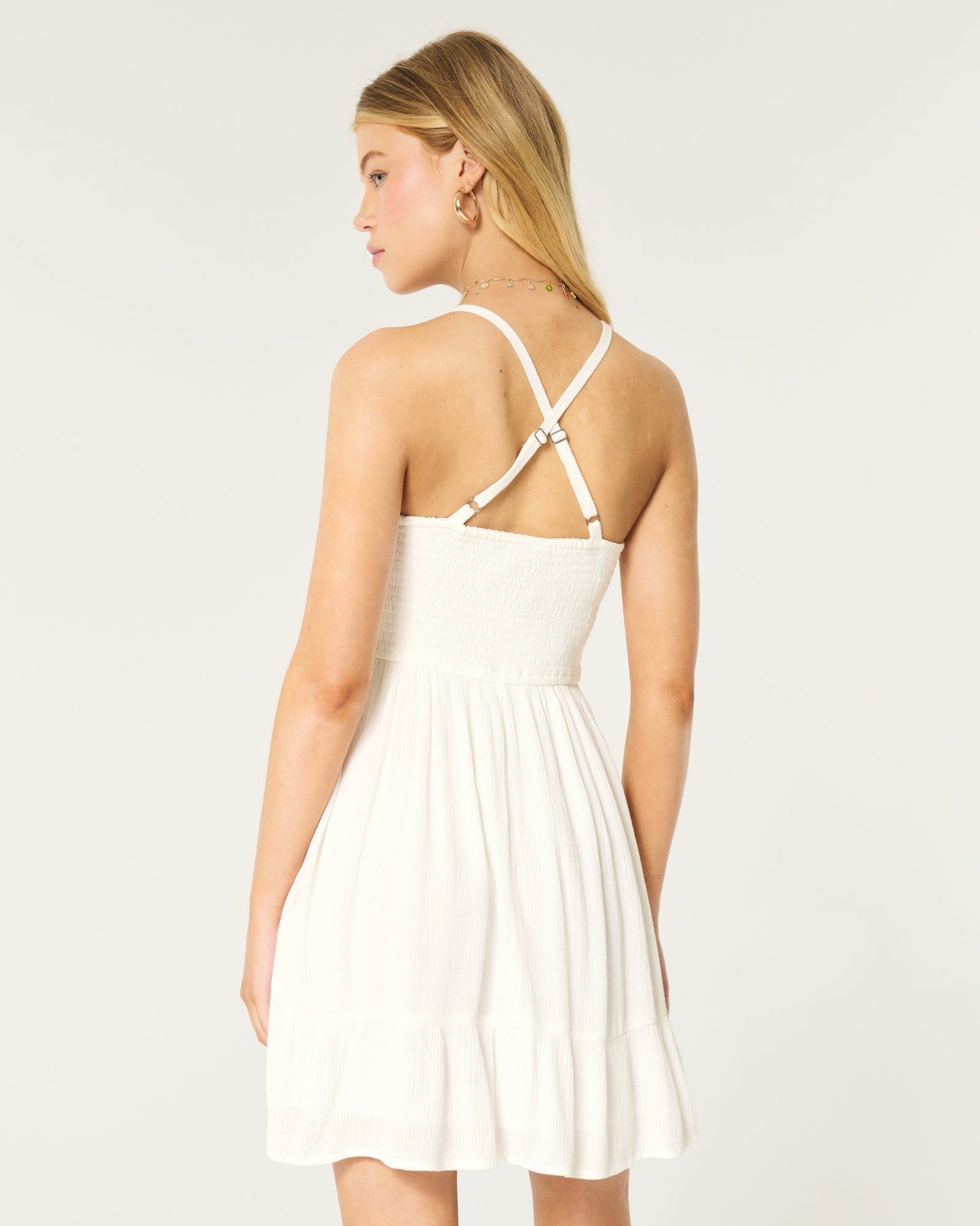 Textured Mini Dress with Pockets