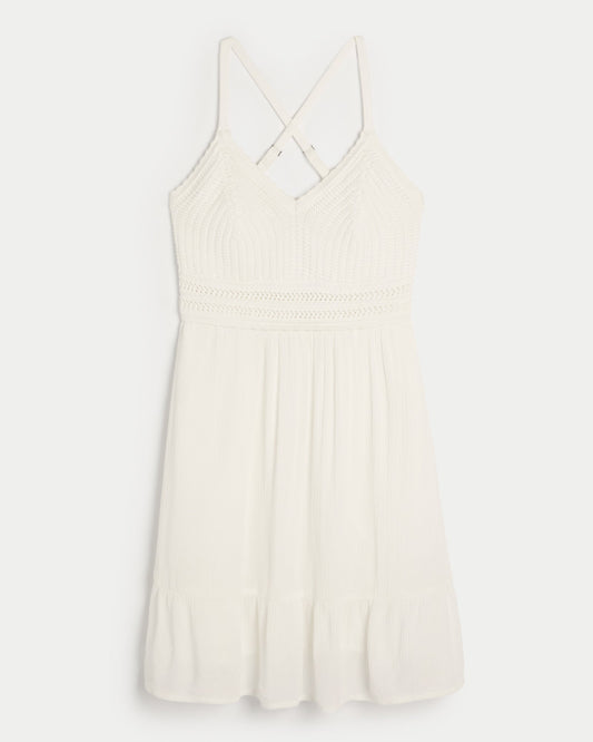 Textured Mini Dress with Pockets